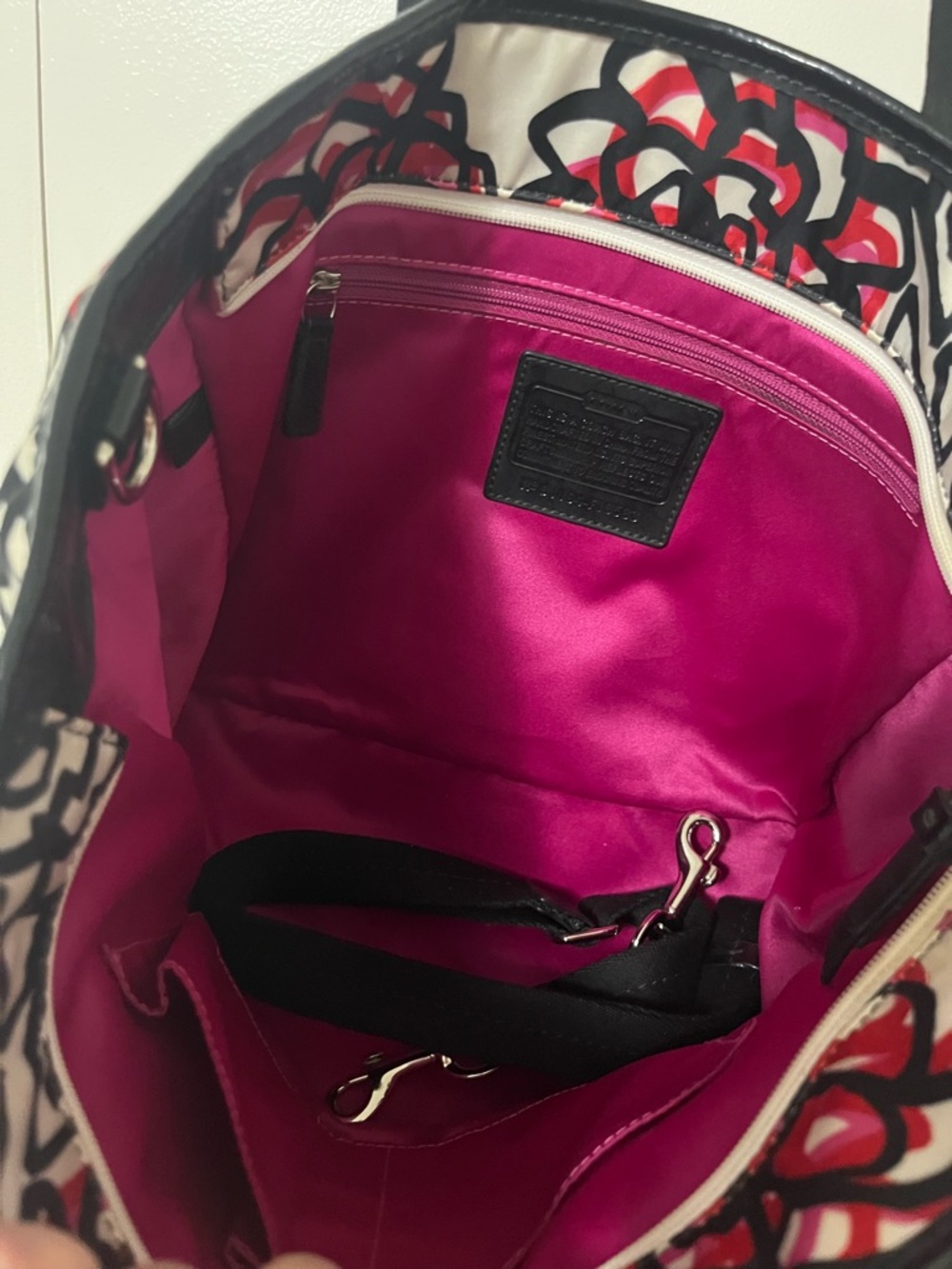 Coach Floral Graffiti Tote Bag - Picture 3 of 11